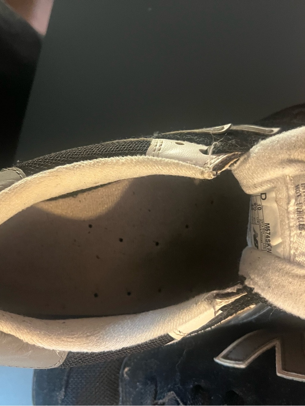 New Balance Black and Gray Retro Running Sneakers - Picture 4 of 4